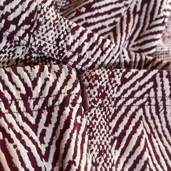 Free People Red and White‎ Patterned Pull On Pants Size M - Picture 4 of 7